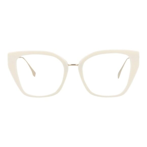 Fendi Womens Cat Eye Ivory Silver Transparent Fashion Designer Eyewear - Picture 1 of 4